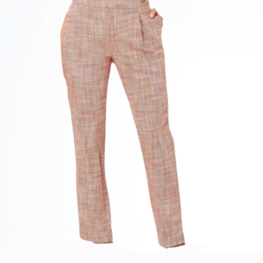 NWT - Women's 14 - Christopher & Banks Relaxed Fit High Rise Red Trouser